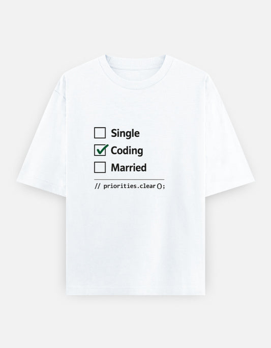 The Unserious Unisex Oversized Tee -Coding > Everything