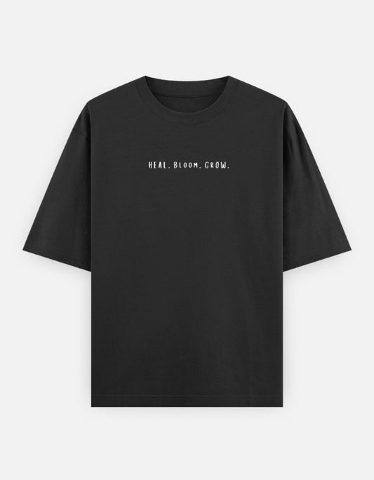 The Unserious Oversized Unisex Tee - Heal. Bloom. Glow