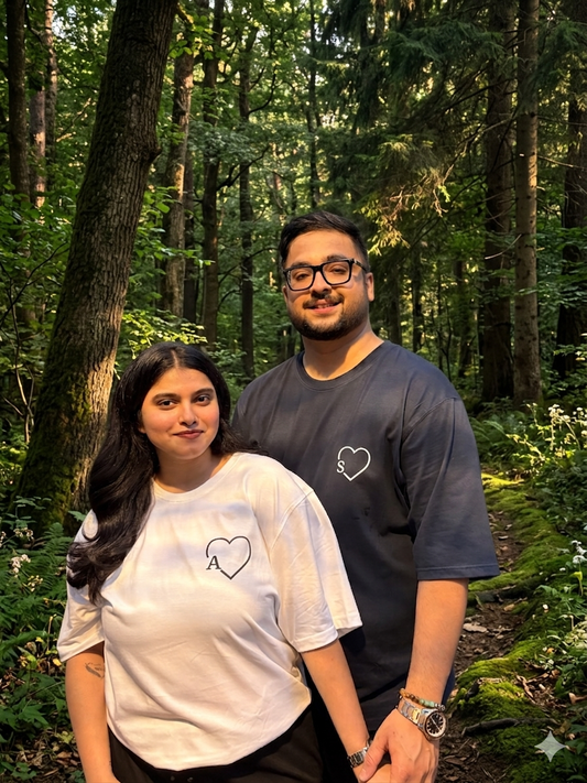 The Unserious Oversized Unisex Couple Tees- If Lost return To Babe | I am Babe