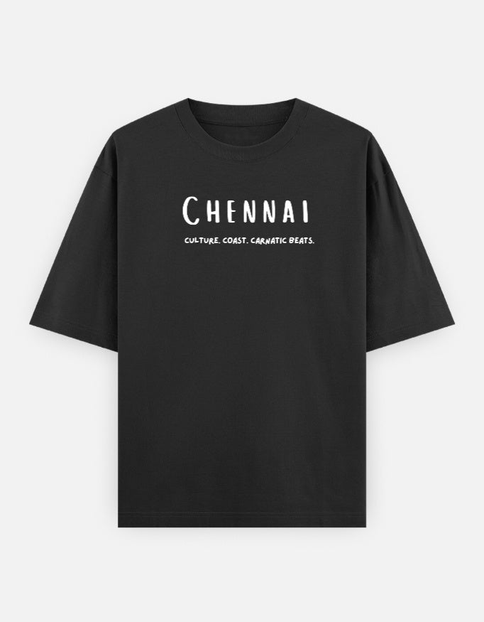 The Unserious Unisex Oversized Tee - Chennai Filter Kaapi & Street Stories