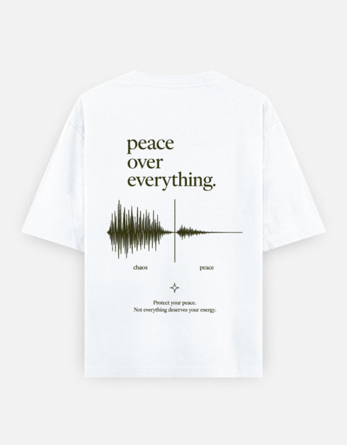 The Unserious Oversized Unisex Tee - Peace over anything