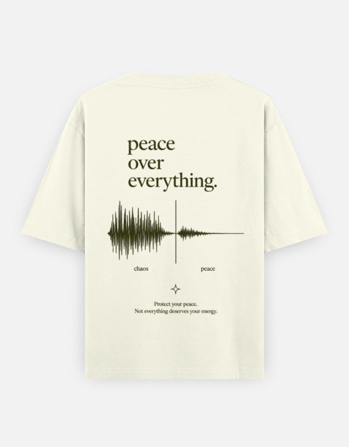 The Unserious Oversized Unisex Tee - Peace over anything