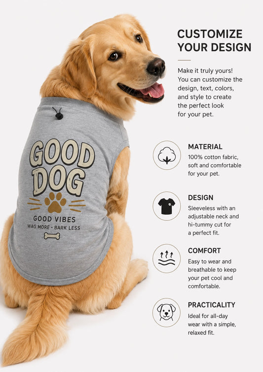 Customizable Dog T-Shirt - Made for Your Pup | The Unserious Studio