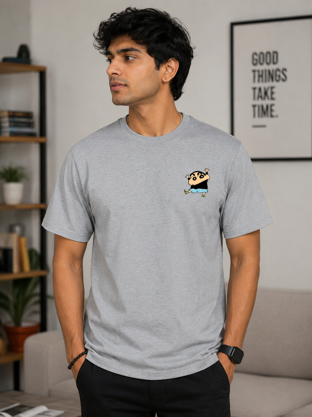 TUS Unisex Regular Tee - Shinchan Inspired Pocket Tee Edition