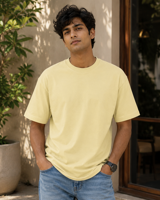 The Unserious Unisex Oversized Standard Tees Plain (Pack of 1) - 180 GSM