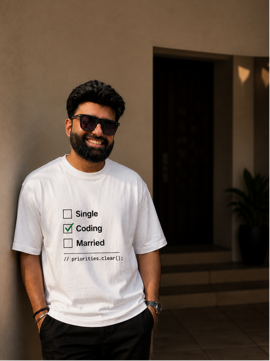 The Unserious Unisex Oversized Tee -Coding > Everything