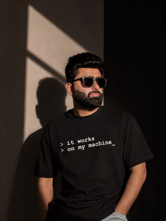 The Unserious Oversized Unisex Tee - Developer Edition - It works on my machine