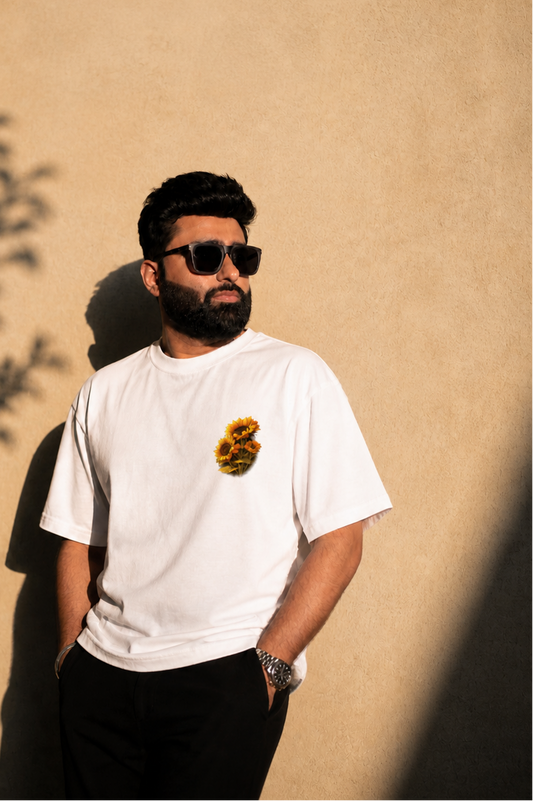 The Unserious Oversized Unisex Tee- Sunflower Edition