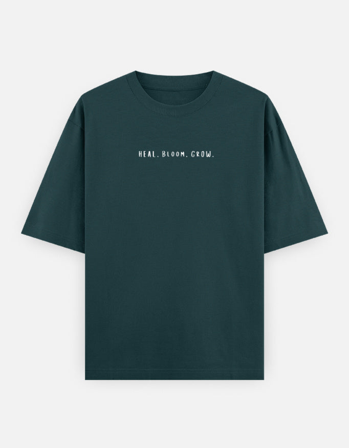 The Unserious Oversized Unisex Tee - Heal. Bloom. Glow