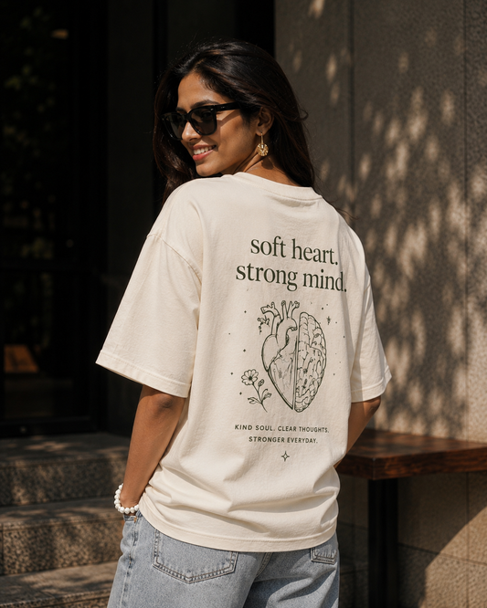 The Unserious Oversized Unisex Tee - Soft Heart