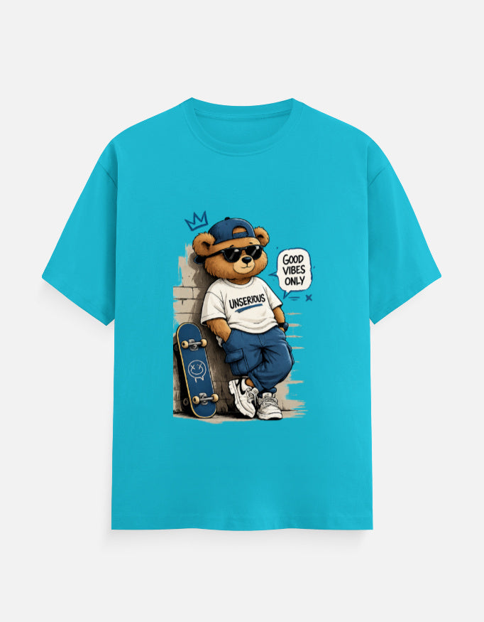 TUS Unisex Regular Tees - Good Vibes only Teddy