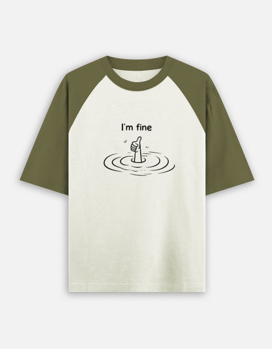 I am fine Ranglar Oversized Tshirt